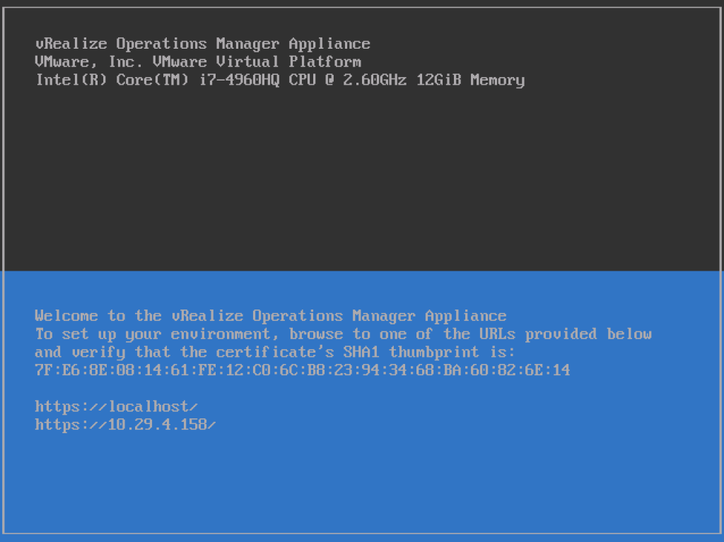 vROps - root account 01