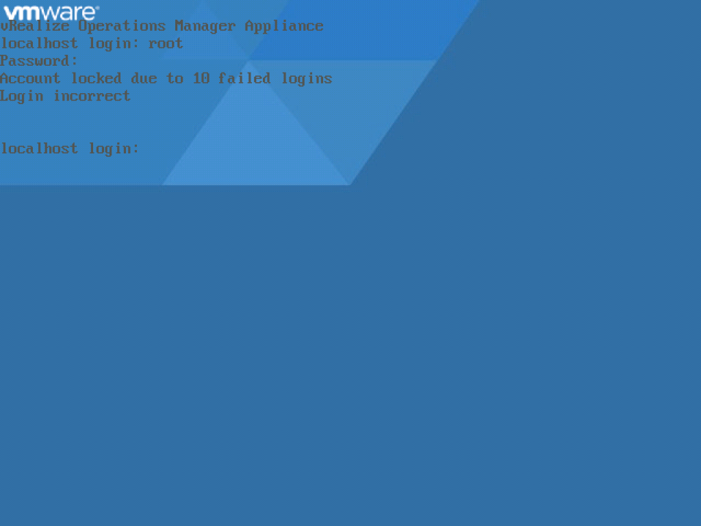 vROps - root account 02